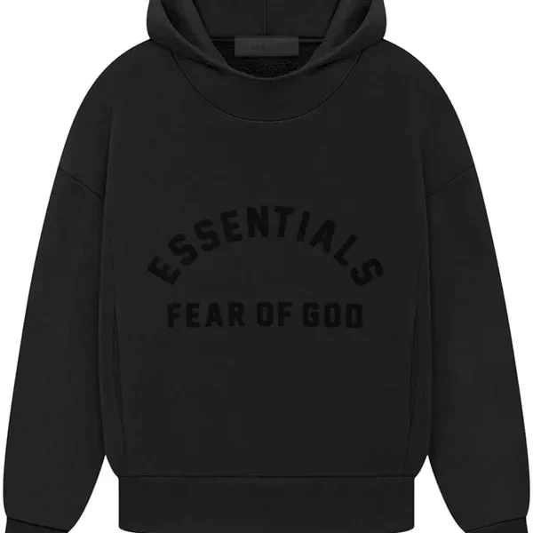 Fear of God Essentials Hoodie Jet Black (SS23)