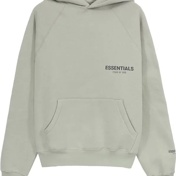 Fear of God Essentials x SSENSE Pullover Hoodie Green Concrete (SS22)