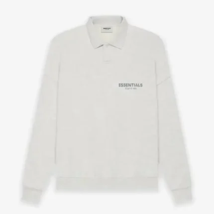 Fear of God ESSENTIALS Long Sleeve Polo Sweatshirt Gray Australia