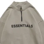 Essentials Half Zip High Collar Loose Hoodie Australia 40% Off