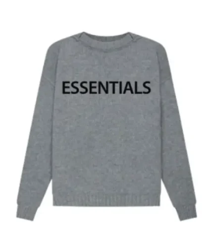 Essentials Overlapped Gray Sweater Australia