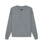 Essentials Overlapped Gray Sweater Australia